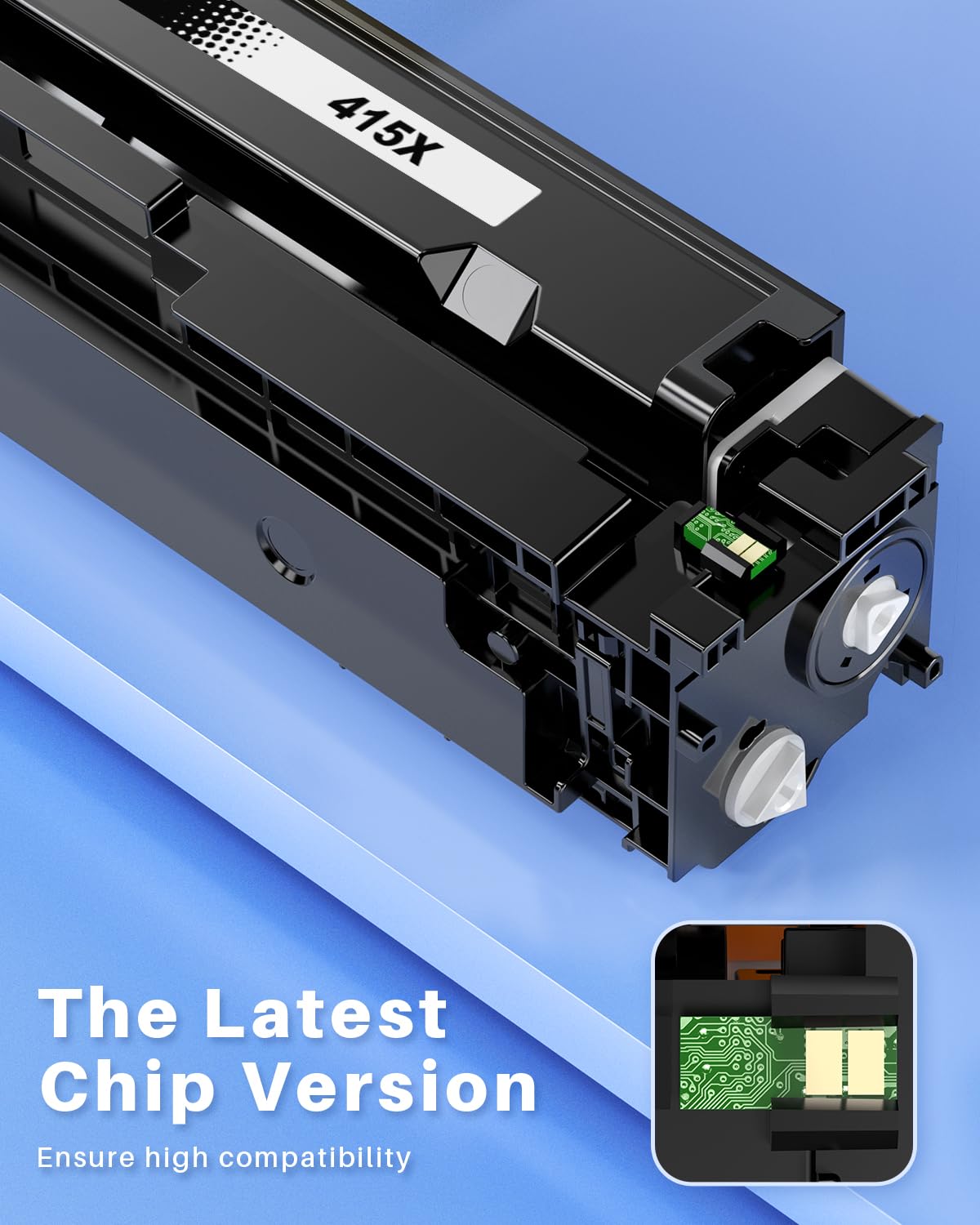 INK4U 415X W2030X, 415X Nero Cartuccia Toner, Alta Capacità, Chip Recente, Compatibili per HP LaserJet M453, M455, MFP M479, MFP M480, M454dw, M454dn, MFP M479fdw, M479fdn, M479dw, M455dn, M480f