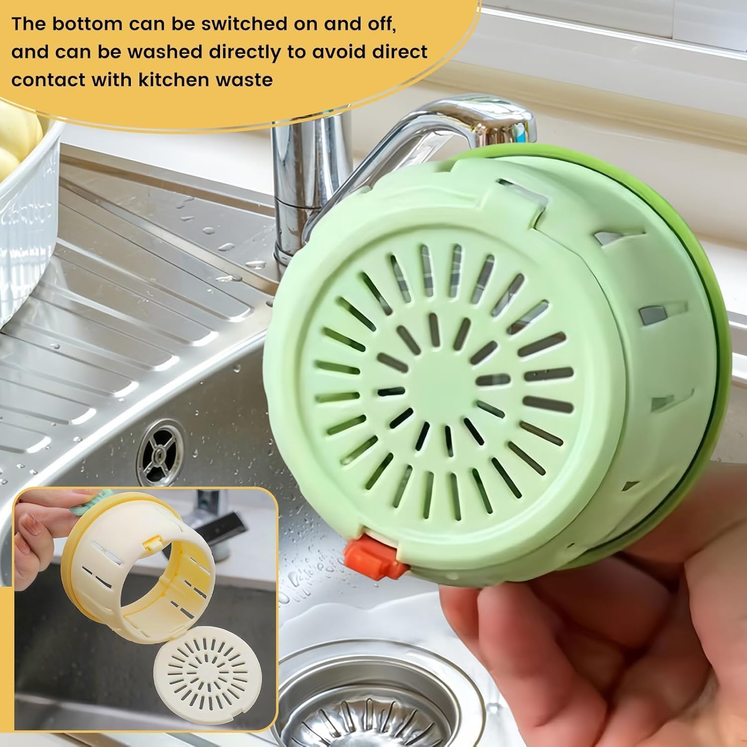 VAALYA TOYS Cactus Kitchen Sink Drain Strainer, Cactus Sink Strainer, Self-Cleaning Sink Strainer,Press Automatic Dumping Basket, Kitchen Sink Waste Collector Filter 3