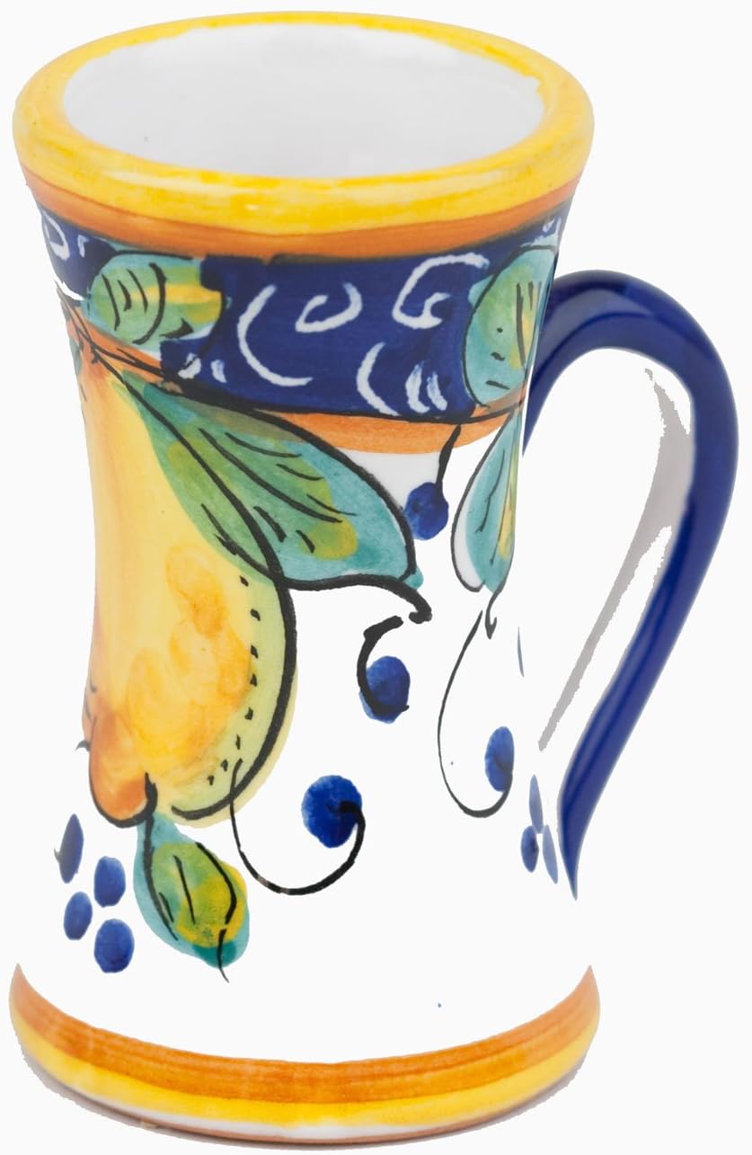 Hand Painted Alcantara Limoncello Cup From Italy
