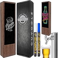 Vista 10 de Mango de grifo de cerveza, 2 bolígrafos con mango de grifo, mango de barril con envoltura de regalo para Kegerator, Homebrew y bares