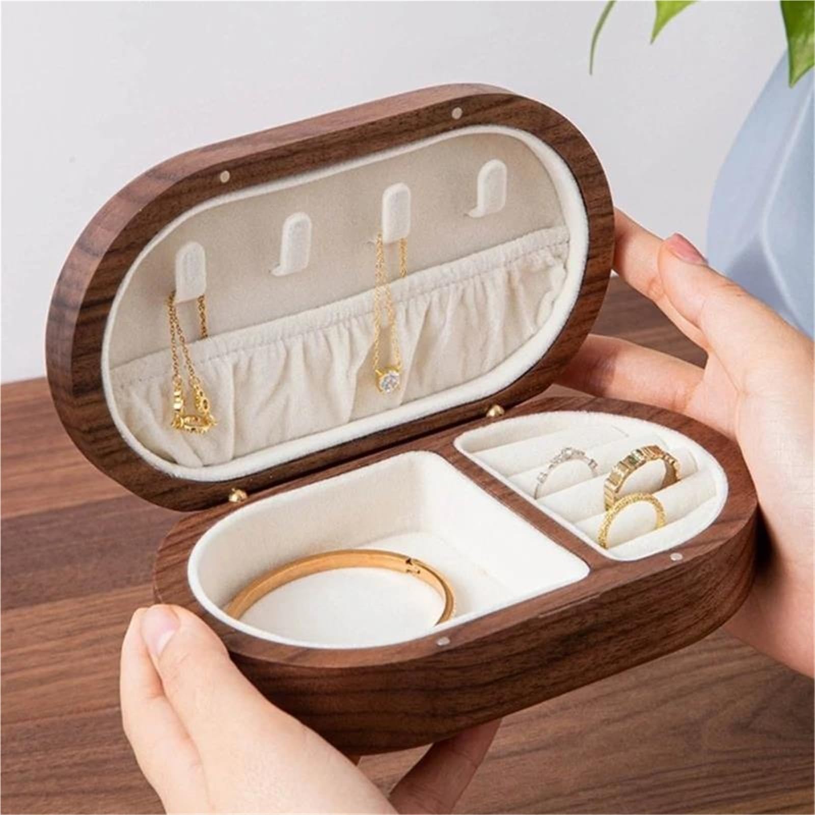 Organizer na naszyjnik biżuteria etui do przechowywania biżuterii eleganckie rozwiązanie nadaje się do pierścionków i naszyjników, małe pudełko ekspozycyjne na biżuterię
