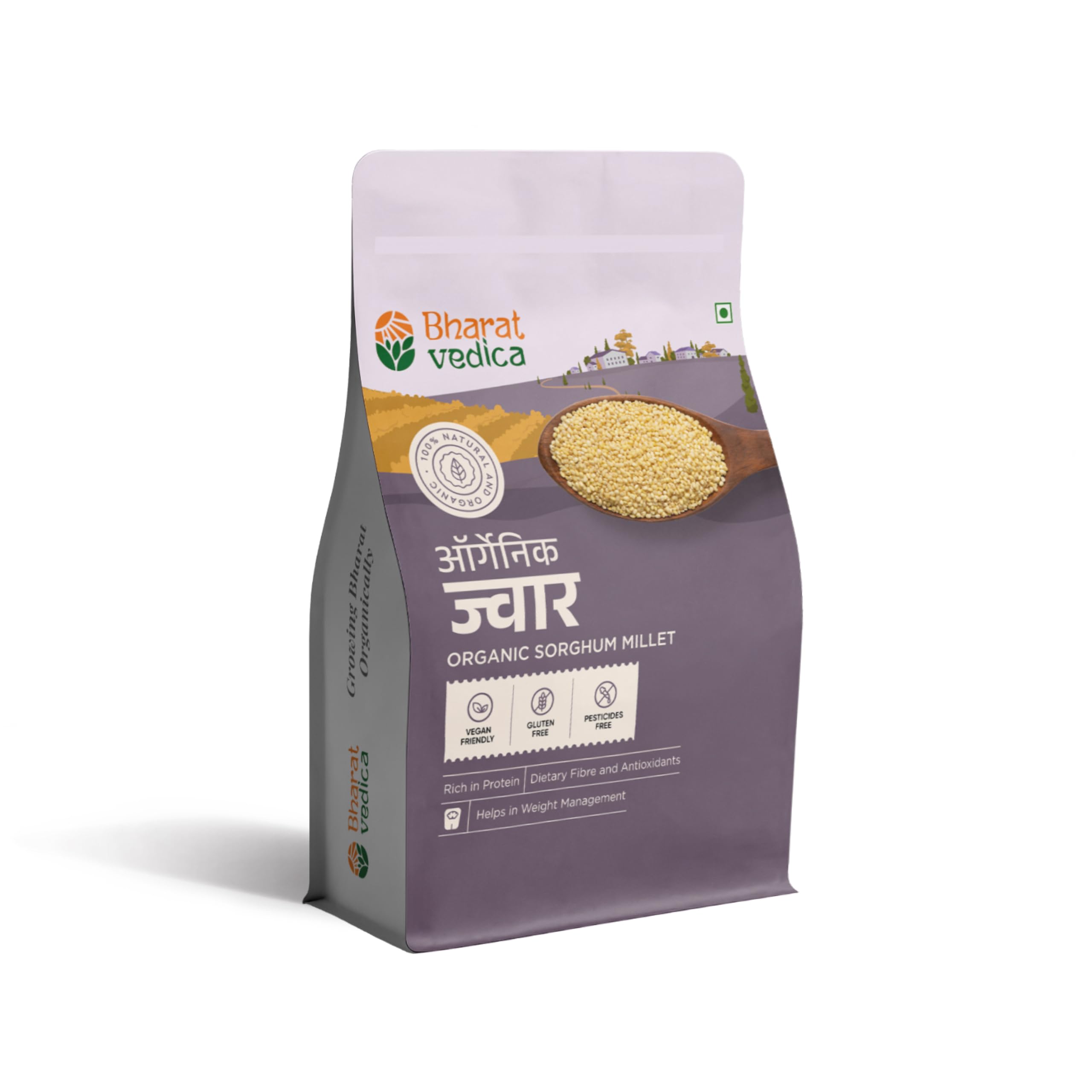 Bharat Vedica Organic Jowar Millet, Gluten-free, Sustainably nurtured whole grain, 1 kg (B0D8FV98W6) Amazon Price History, Amazon Price Tracker