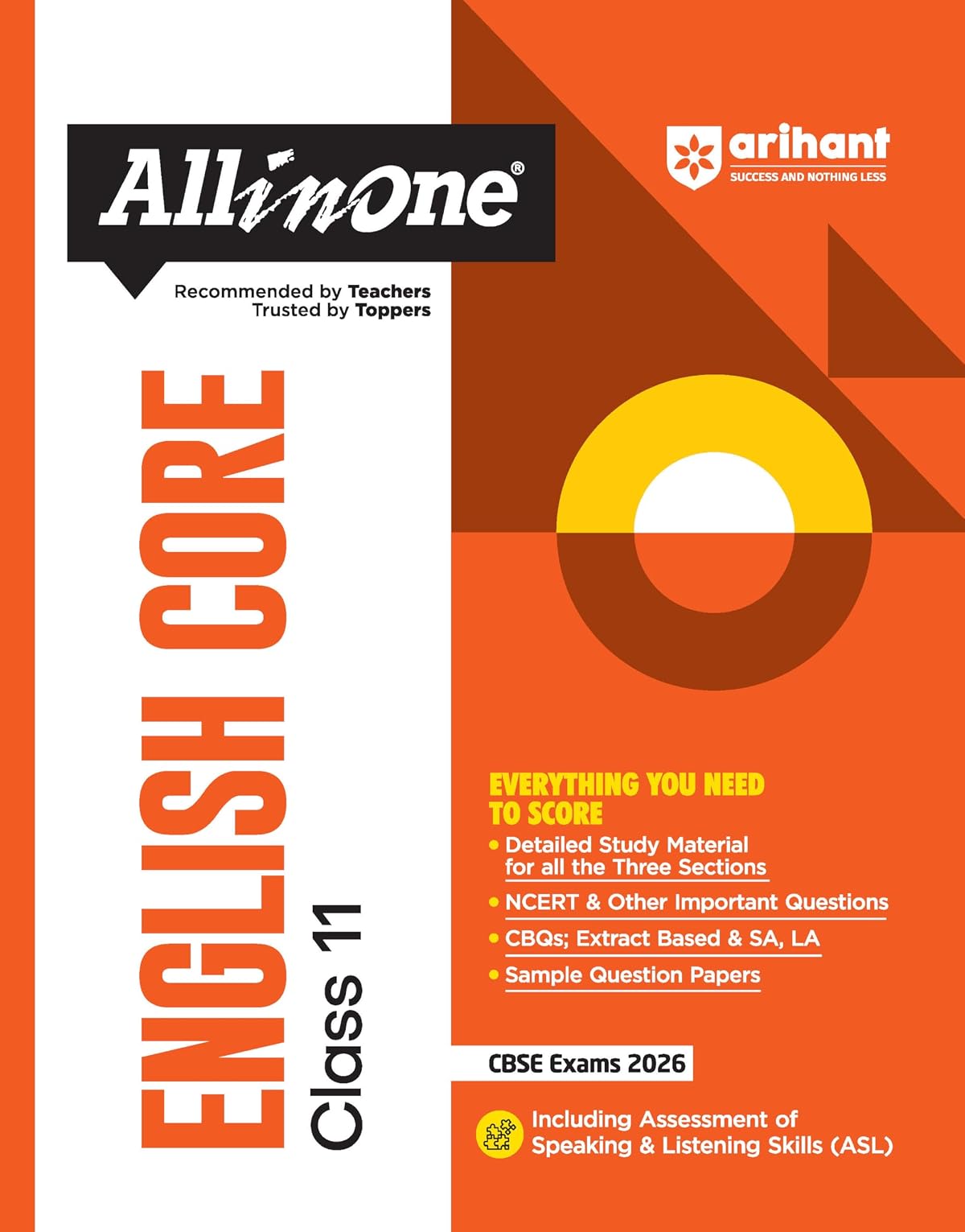 (Old Edition) Arihant All in One English Core Class 11 for CBSE Exams 2025-26