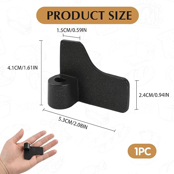 Bread Maker Paddle Compatible with Panasonic, Non-Stick Teflon Coated Kneading Paddle, Mixing Paddles for Breadmaker Machines, Replacement Paddle with Aluminum Alloy Black Design