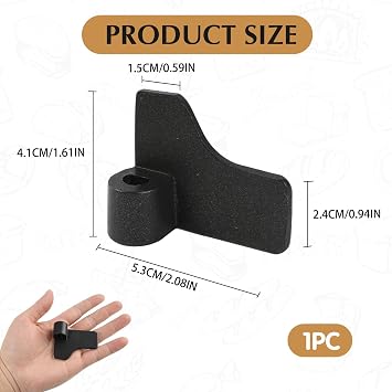 Bread Maker Paddle Compatible with Panasonic, Non-Stick Teflon Coated Kneading Paddle, Mixing Paddles for Breadmaker Machines, Replacement Paddle with Aluminum Alloy Black Design