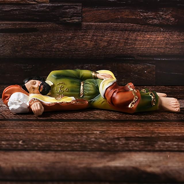 WakeDay Catholic Religious Resin Statues, Sleeping St Joseph Statue Saint Joseph Sculpture, Prayer Resin Christmas Figurines Decoration Religious Creative Gift Collection Trusted Appealing Figurine