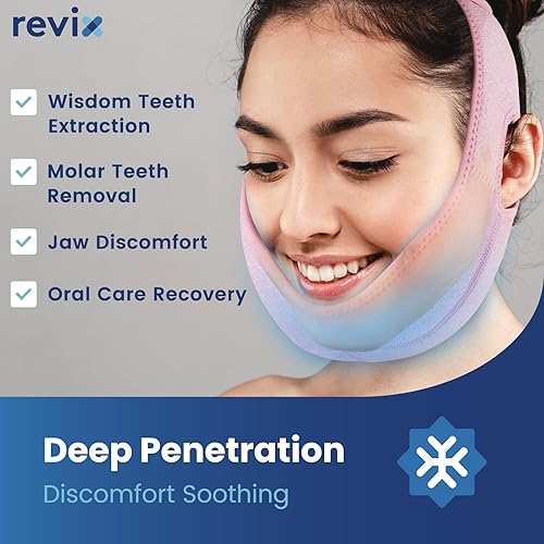 Miniatura 4 de REVIX Paquete de hielo de muelas del juicio con diseño de costura 3D, bolsa de hielo facial para aliviar el dolor de mandíbula, ATM, cirugía oral,