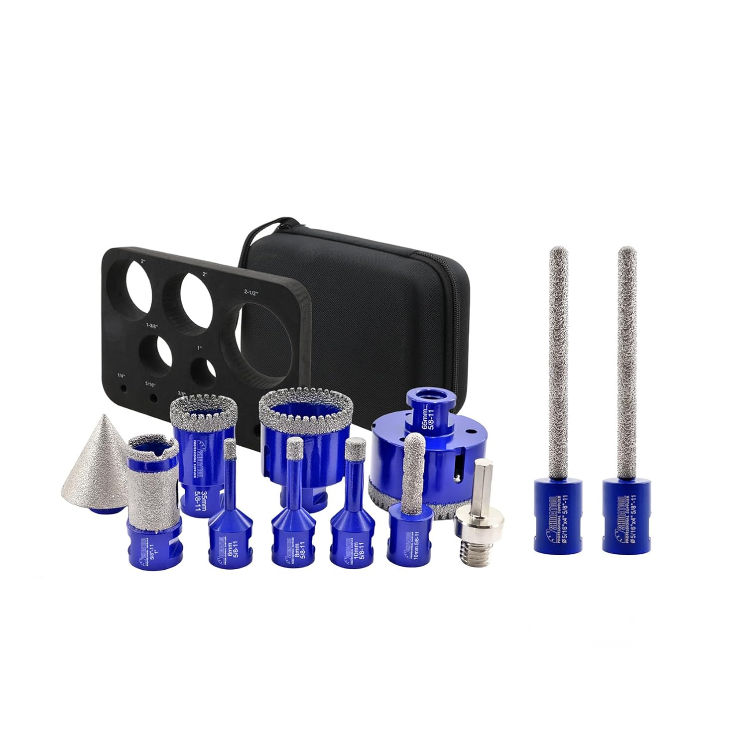 SHDIATOOL Diamond Drill Core Bits Kit Hole Saw Sets Diamond Drill for Drilling Porcelain Tile Marble Ceramic Granite