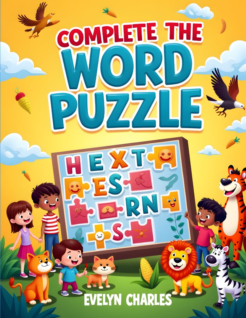 Complete The Word Puzzle - Kids Learning Activities Book