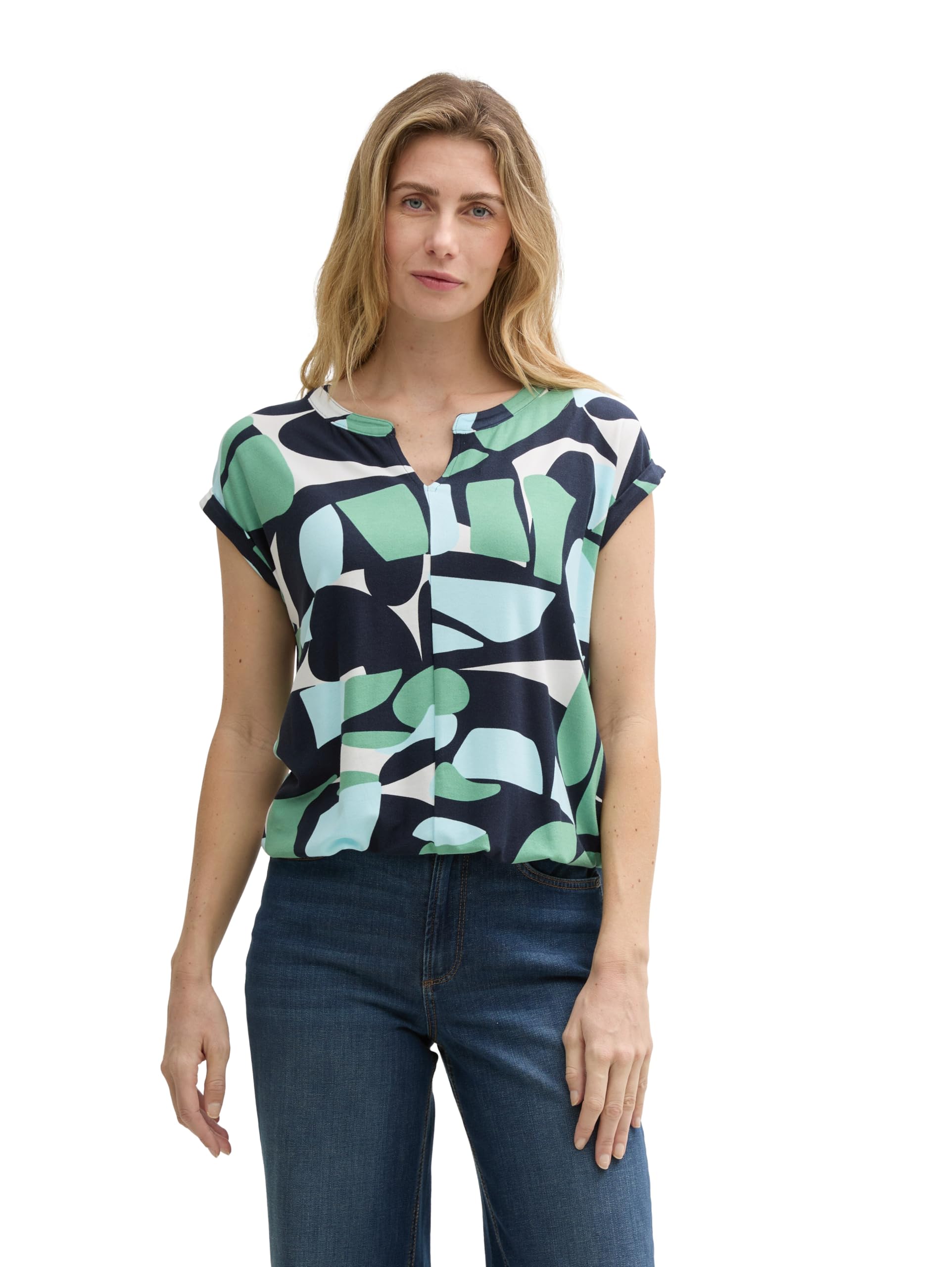 Tom Tailor Damen T-Shirt mit Muster