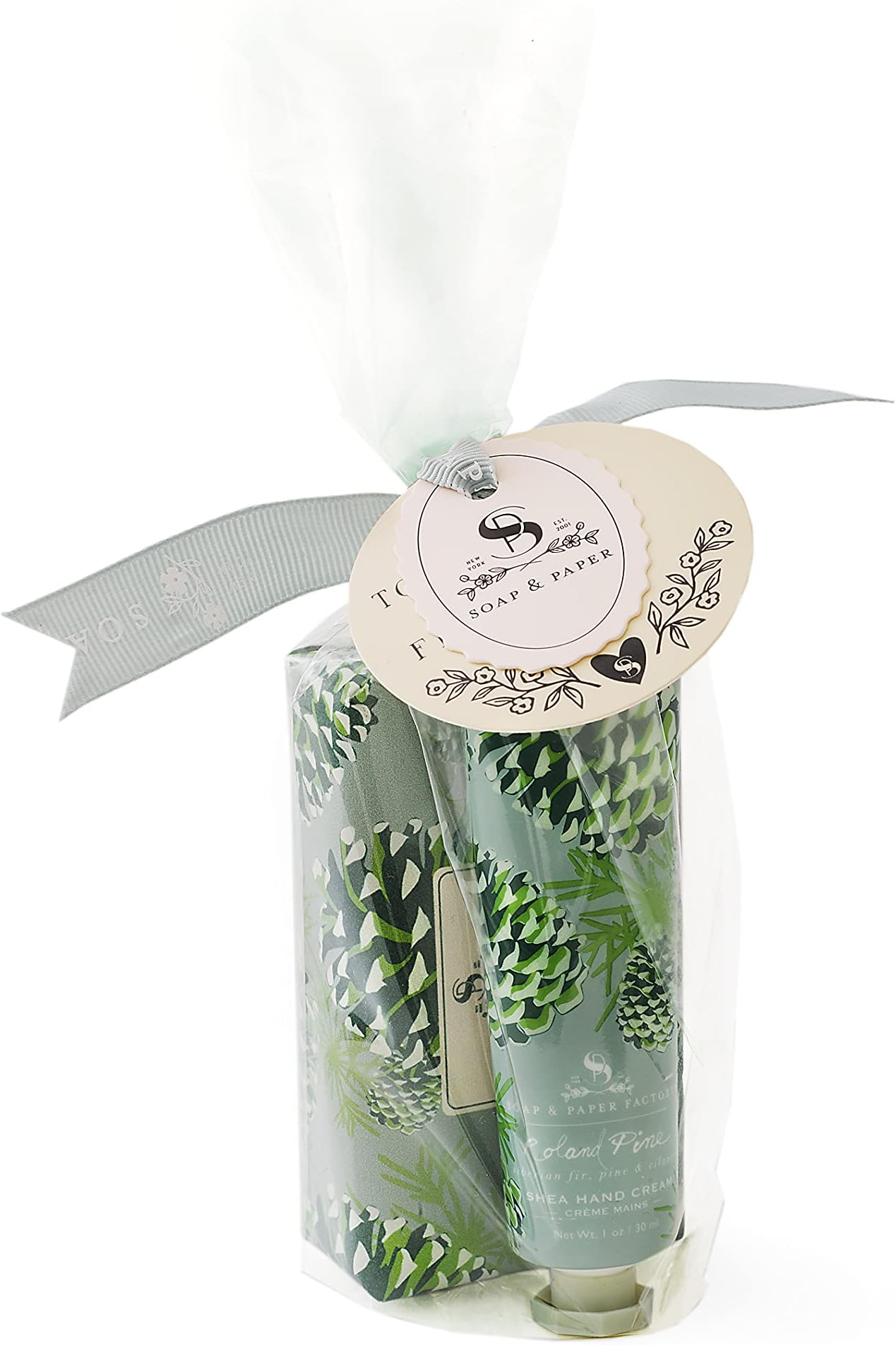 Soap & Paper Factory Roland Pine 1 oz Hand Cream & 5 oz Soap Gift Set