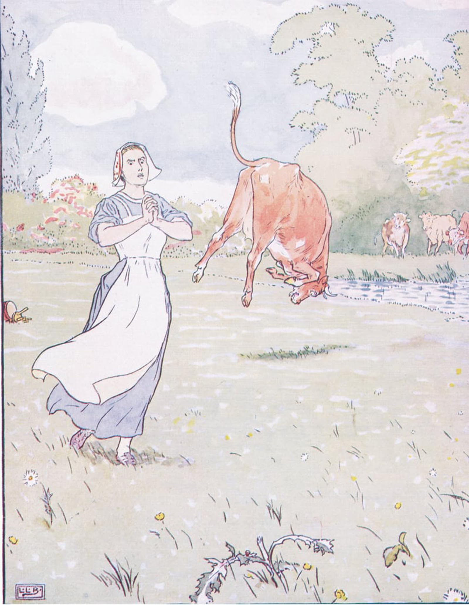 Serendipitp No Frame Retro Picture Poster Wall Art Pictures Painting Here Mother He Shouted Inside The Red Animal By Leonard Leslie Brooke Wall Art Canvas Print For Wall Decor 60X90cm