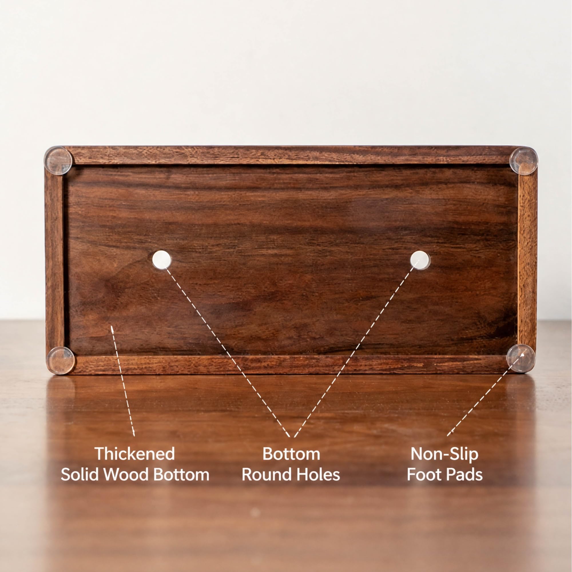 Scatola di Gestione Dei Cavi in ​​legno, Organizzatore Spegnicavo in Legno for Ciabatta, pavimento/TV, Organizer Sotto La Scrivania Ufficio Domestico(Brown,12.60x5.51x5.32in)