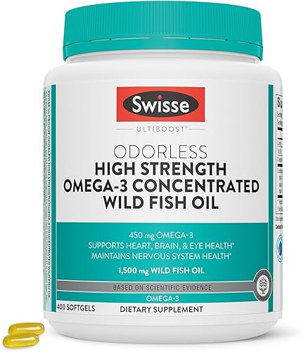 Aceite de pescado salvaje Omega 3 - EPA DHA Omega 3 Suplemento de aceite de pescado - Ayuda a apoyar la salud del cerebro, los ojos y el corazón