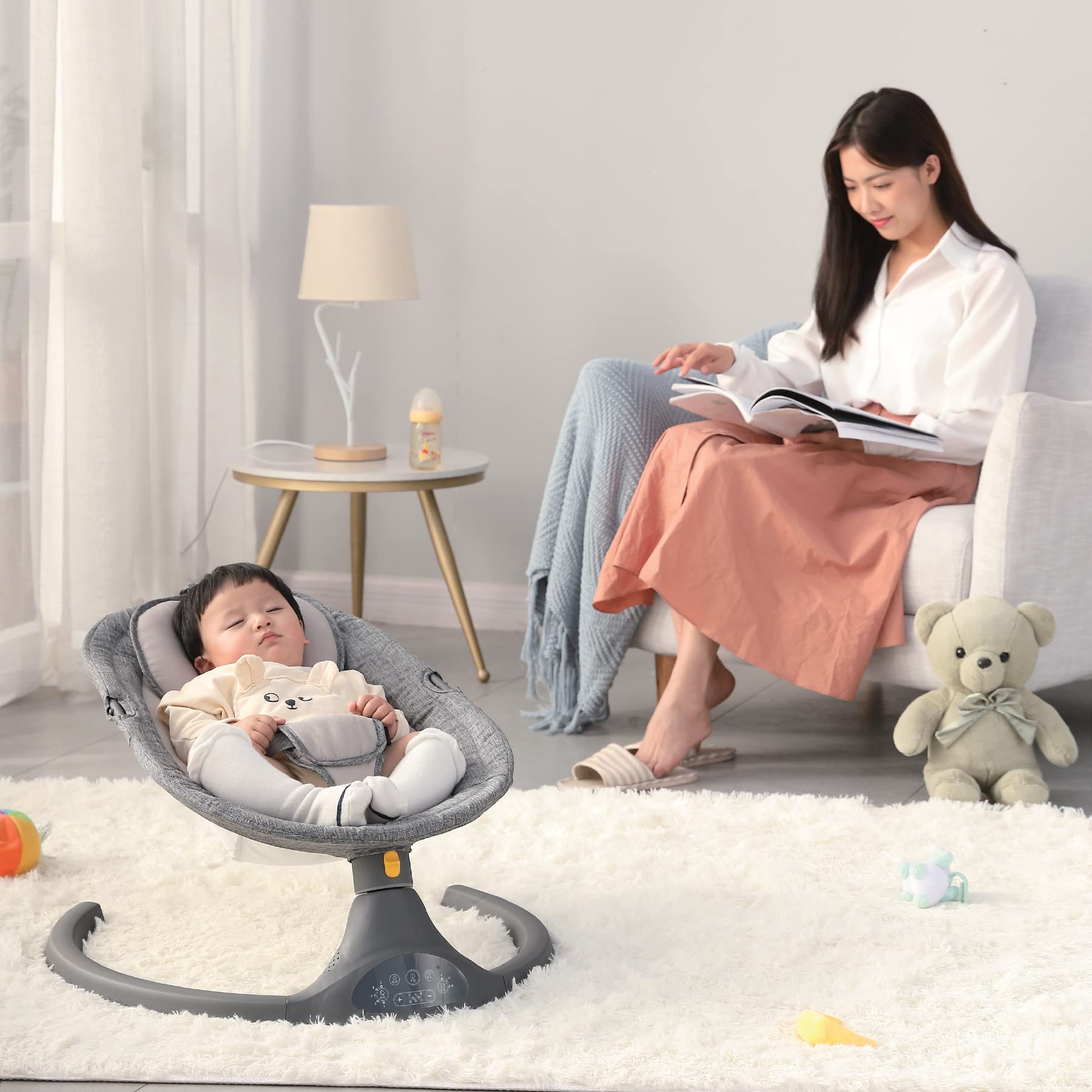 Buy Baybee Premium Automatic Electric Baby Swing Cradle with Adjustable