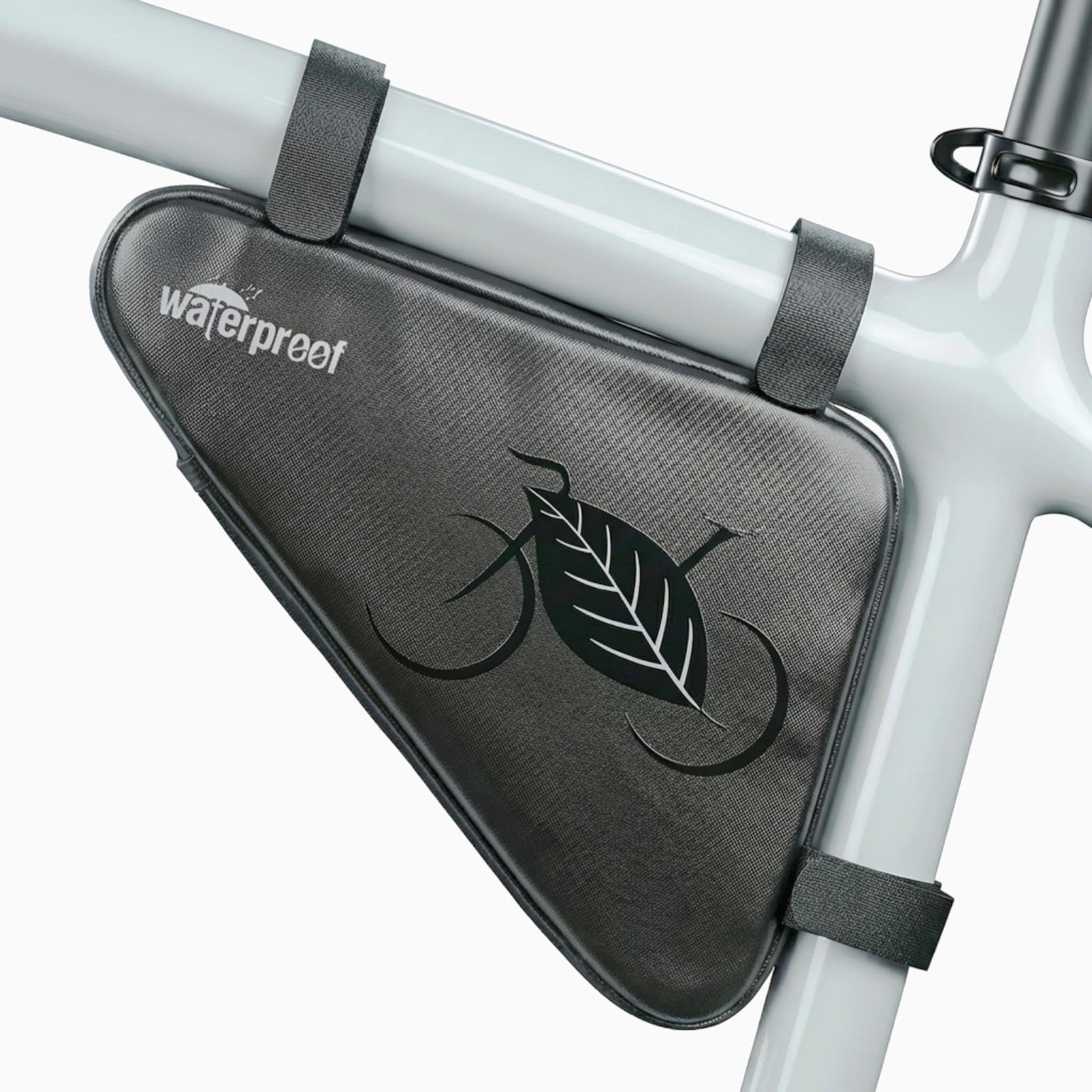 NDakter Bike Bicycle Frame Storage Bag, 2L Waterproof Bicycles Triangle Pouch, Cycling Pack for Phone, Wallet, Keys, Tools, Accessories, Bikes Front Tube Bag for Mountain Road Bike, MTB