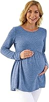 Vista 3 de Xpenyo Womens Maternity Tunics Long Sleeve Tops Fall Winter Shirts for Leggings Casual Pregnancy Clothes