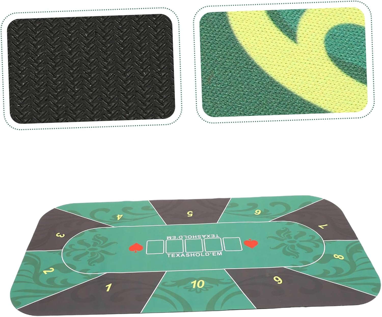 VICASKY Poker Tablecloth Rectangle Poker Table Cover Safe Light Rubber Family Mat Store