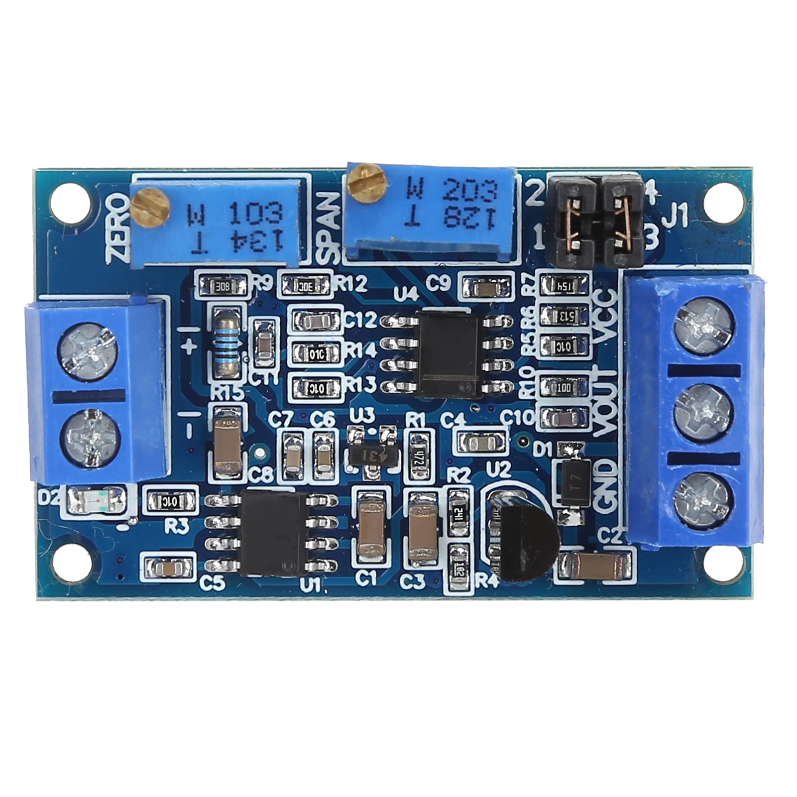 Modulo Convertitore Corrente a Tensione Modulo Corrente a Tensione di Conversione del Segnale 0/4‑20 MA a 0‑3, 3 V/5 V/10 V Trasmettitore Punto Regolabile a Fondo