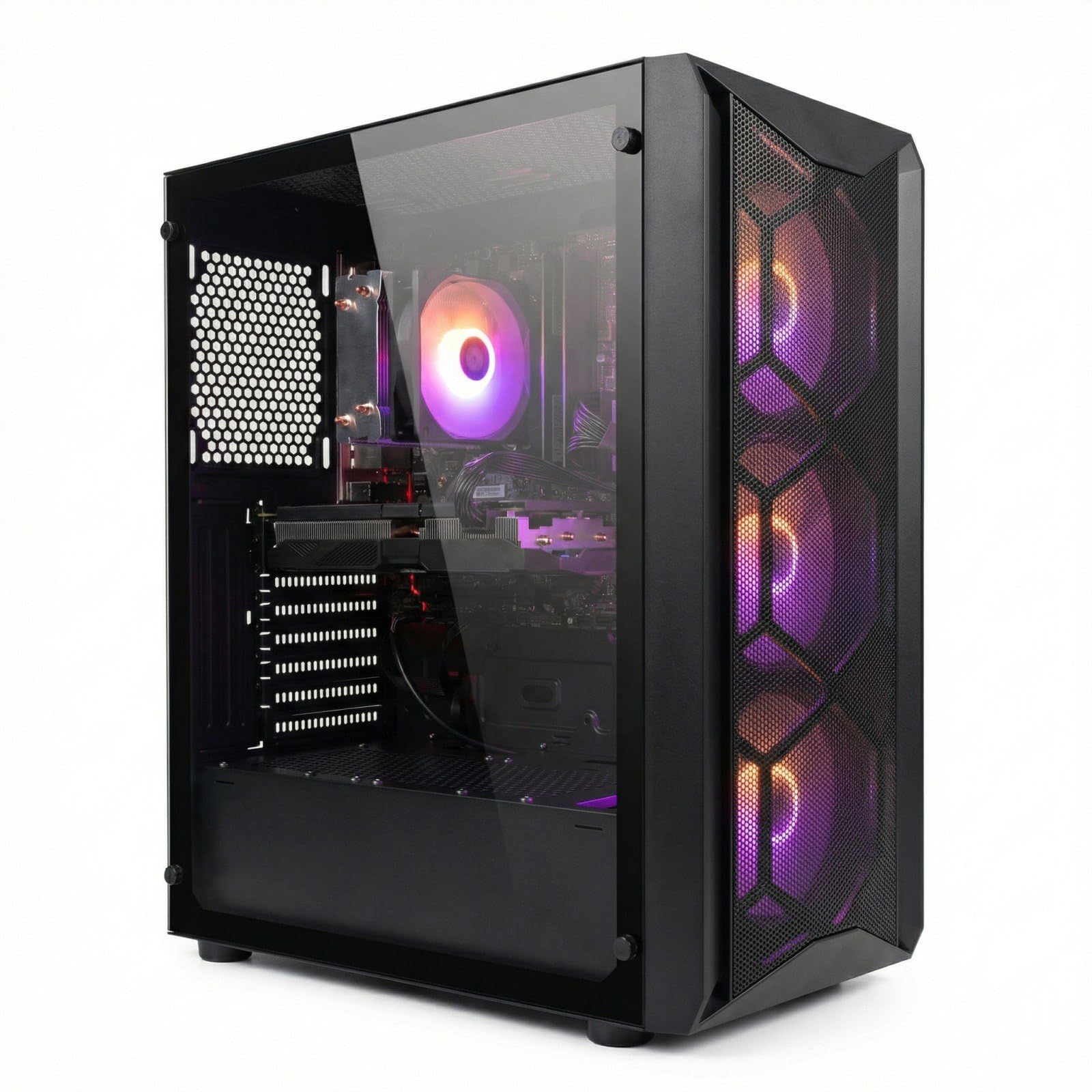 STGsivir Gaming PC, Gaming Computer Desktop Tower, GeForce RTX 3060 12GB GDDR6, Ryzen 5 5500 up to 4.2GHz,16GB RAM DDR4, 512GB SSD, WIFI 6, BT 5.0, RGB Fan x3, Windows11 PRO