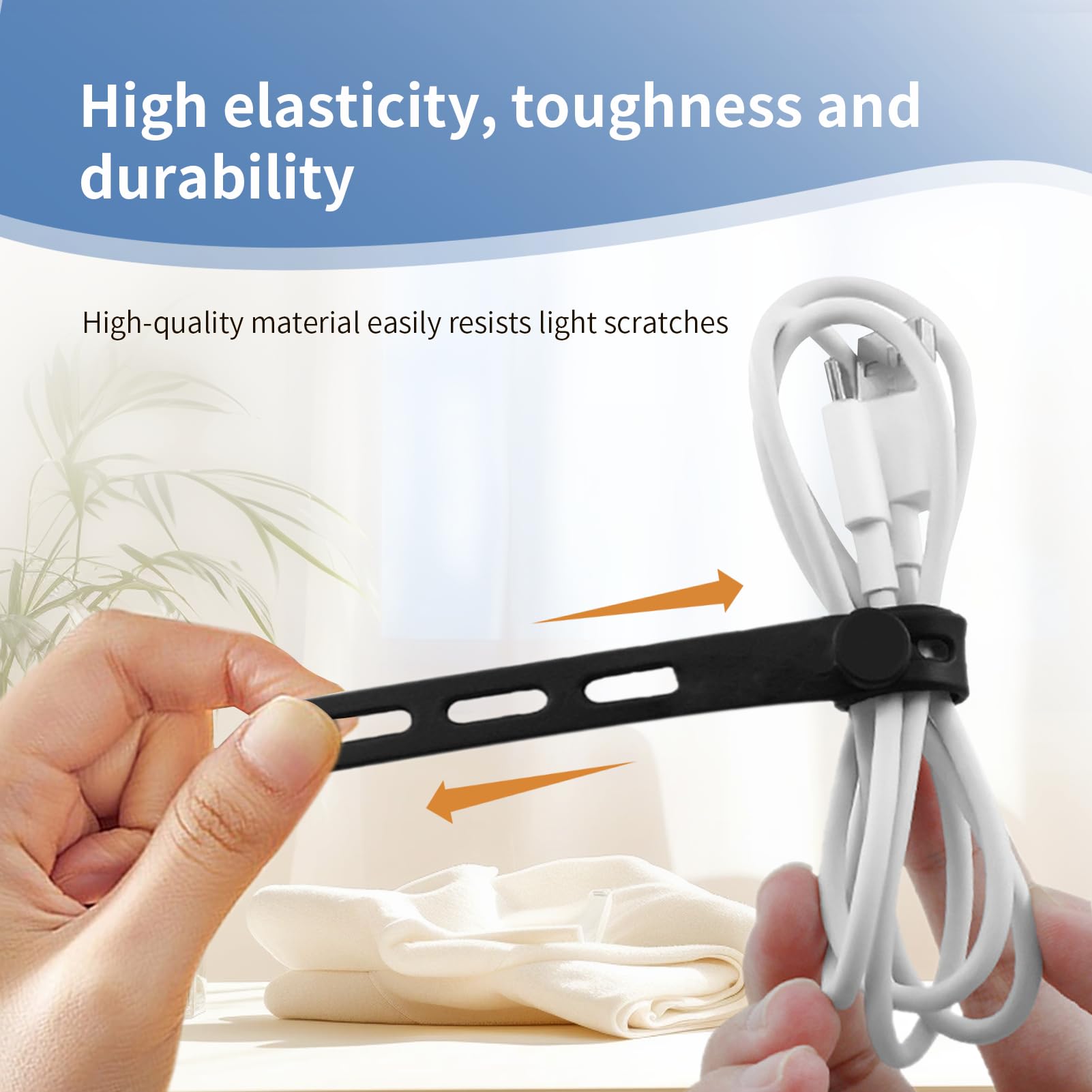 Lot De 10 Serre-câbles En Silicone, Organiseur De Câbles