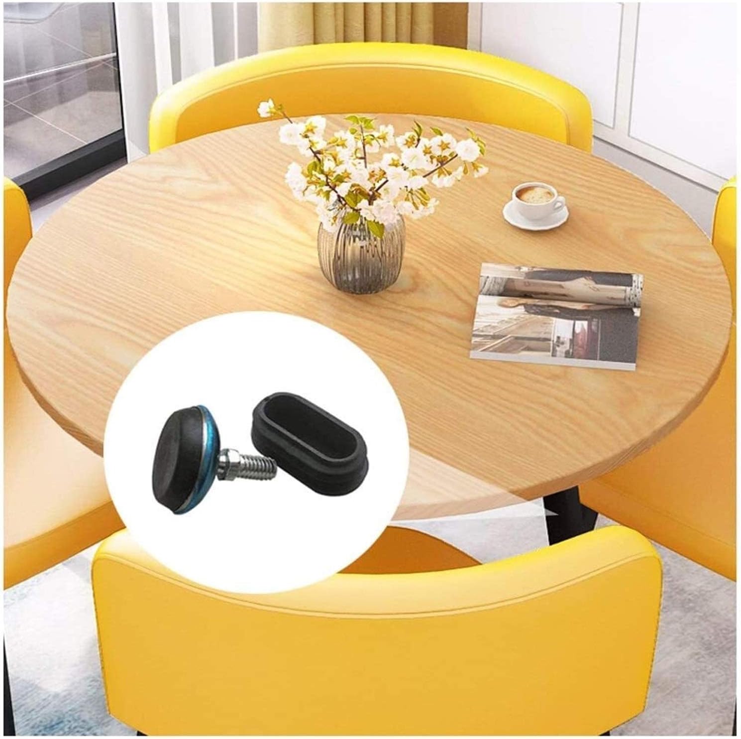 Table and Chair Combination Balcony Living Room Dining Table Coffee Bread Dessert Table Western Restaurant Bar Cinema Library Lounge Office Meeting Room Reception Room (Square Table Green )