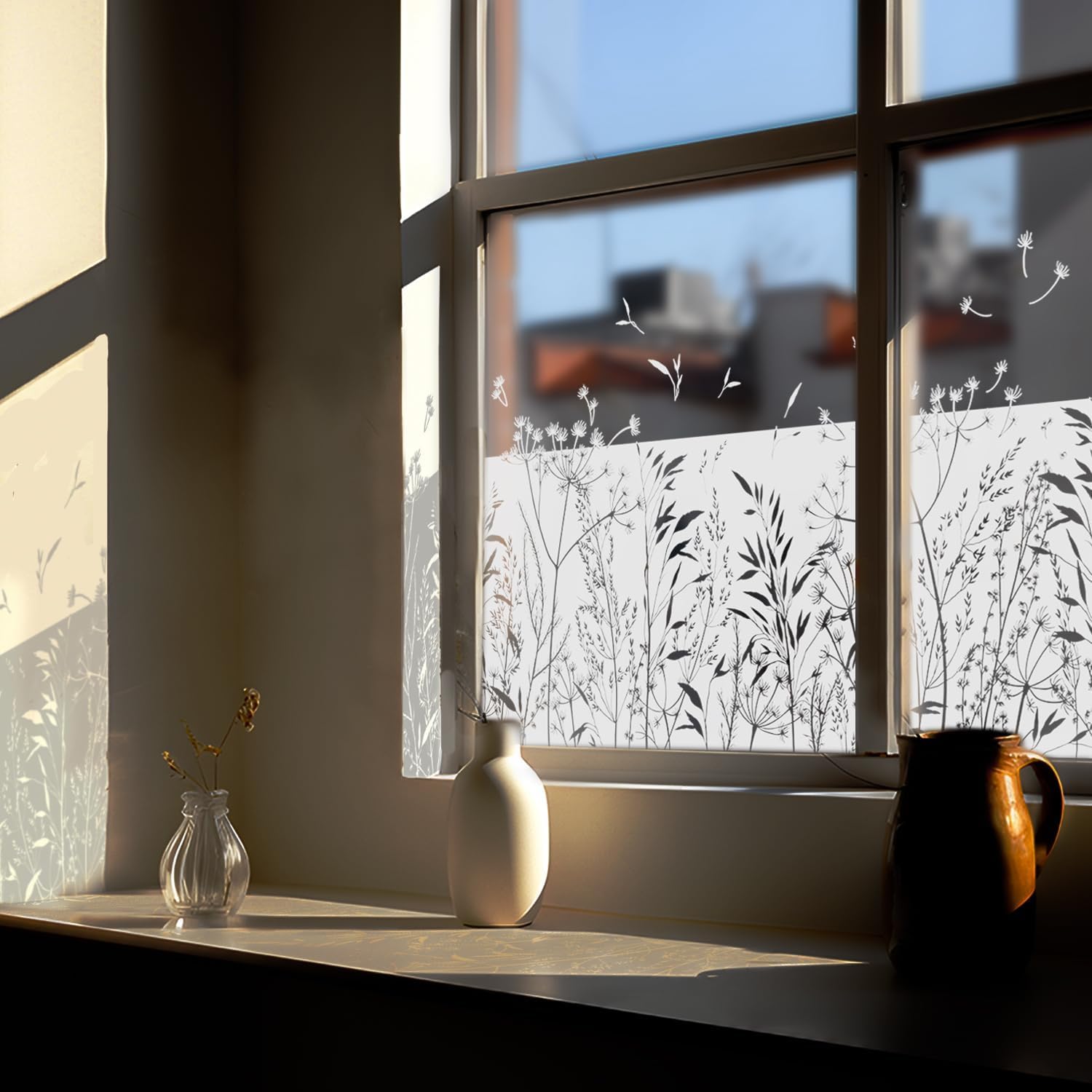 Chicskin 150X58CM Window Film Privacy for Glass Windows Pure White Vintage Frosted Window Film - Image 4