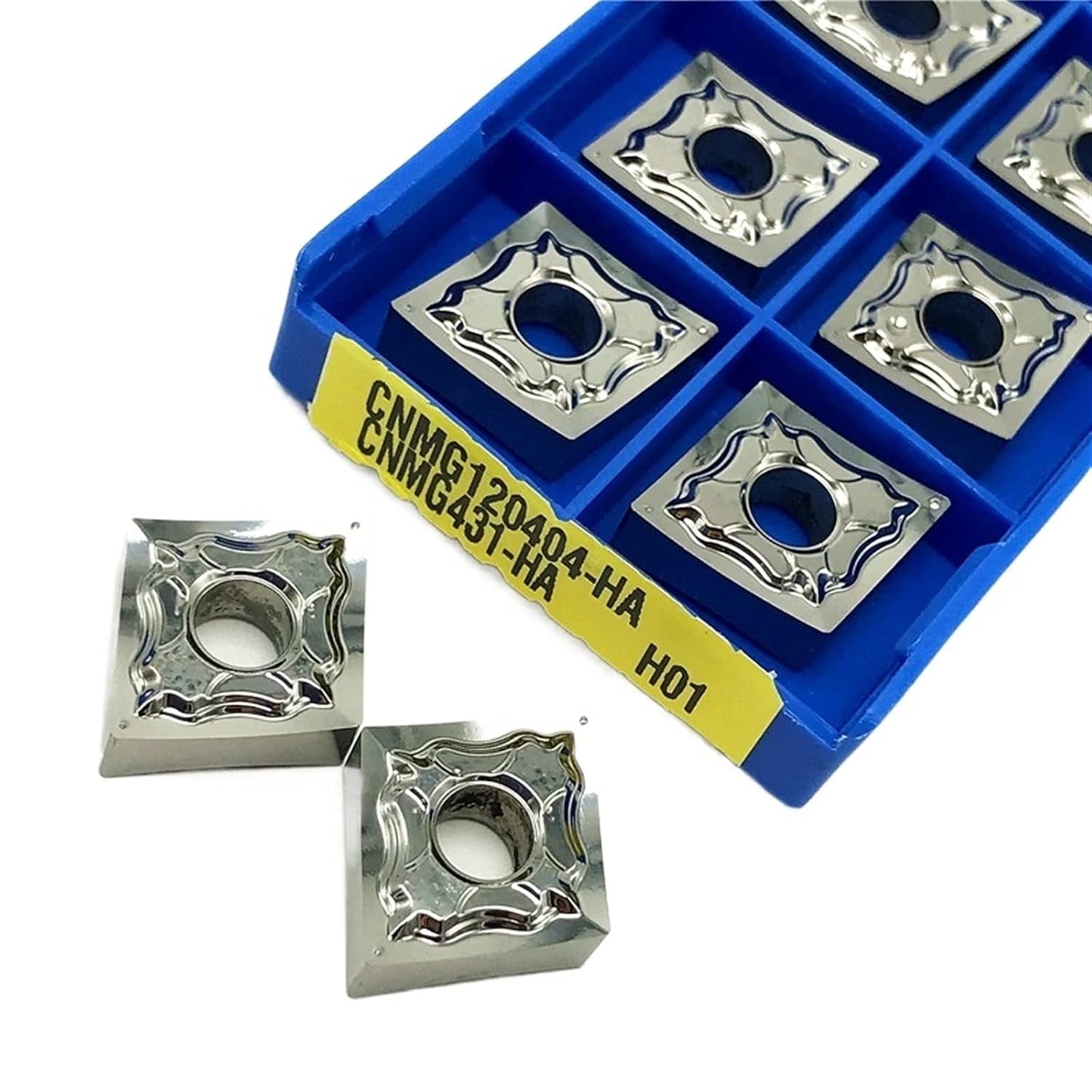 Indexable Lathe Carbide Insert CNMG120408 HA H01 Aluminum Turning Insert External Turning Tool Cutting Tool CNC Insert Carbide Insert Aluminum Tool(CNMG120402 HA H01)