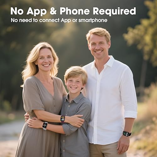 Miniatura 2 de Reloj podómetro, apto para personas mayores, no requiere aplicaciónteléfono, reloj de seguimiento de fitness impermeable con contador de pasos,