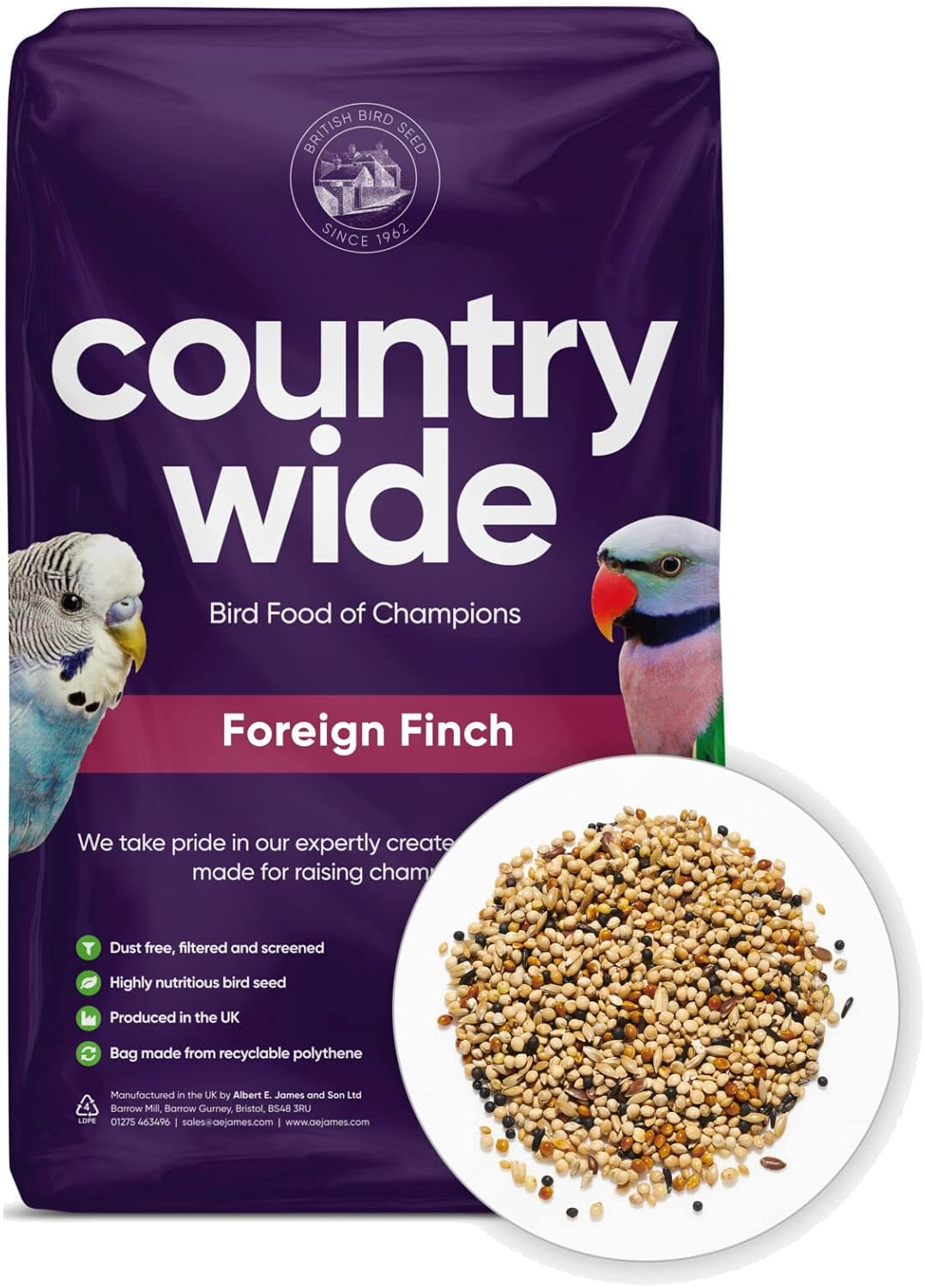 Fab Finches Countrywide Foreign Finch Mix (20kg) Amazon.co.uk Pet