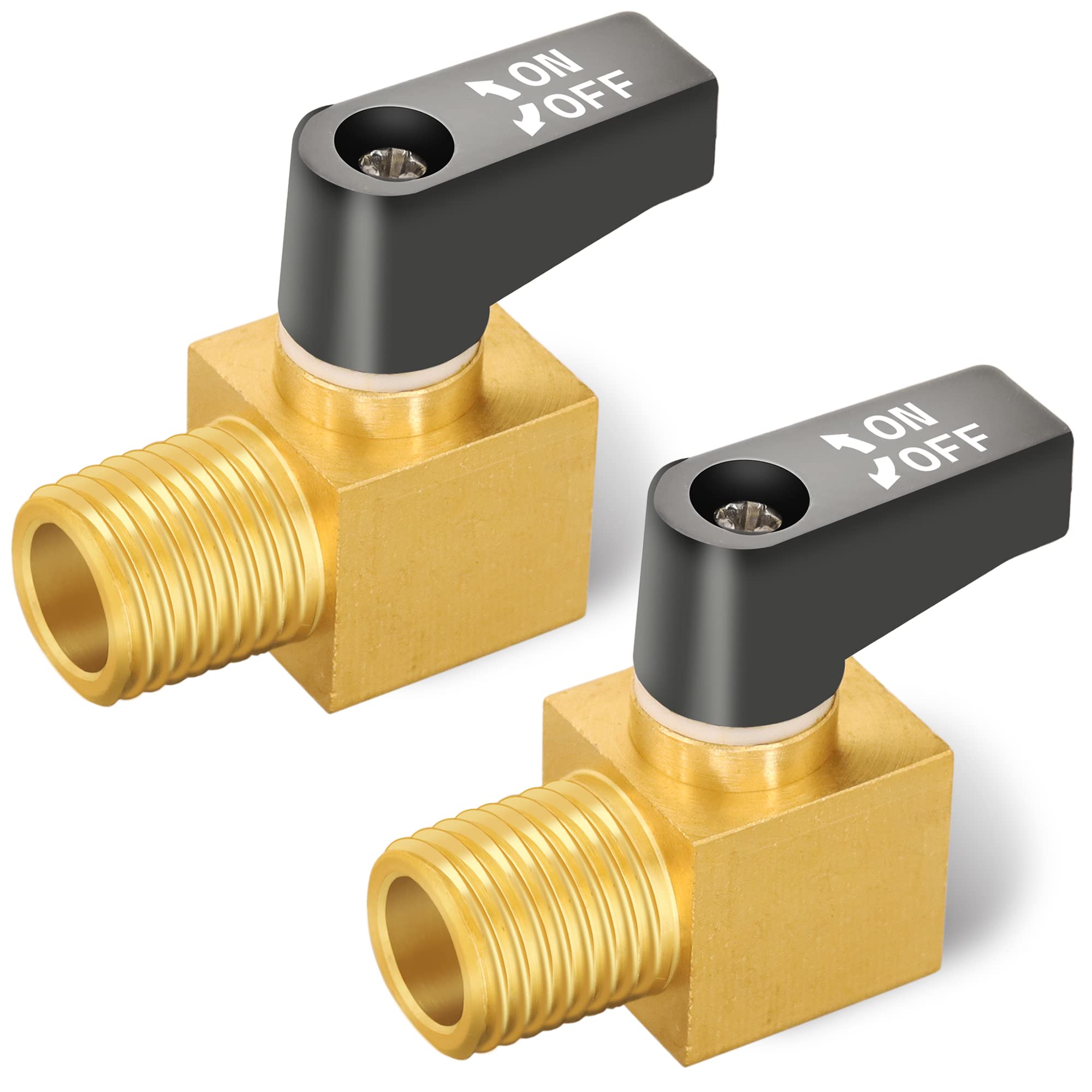 Buy 2 Pack Air Compressor Valve, 1/4" Brass Ball Type Drain Valve NPT