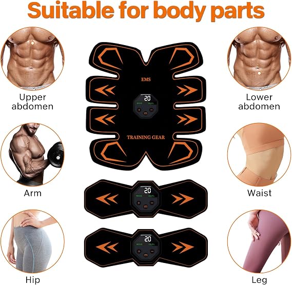 ABS Trainer Muscle Stimulator,EMS Training Device, Abdominal Muscle Trainer, Portable Muscle Stimulator,Electric Abdominal Muscle Toner For Abdominal/Arm/Leg/Hip Training