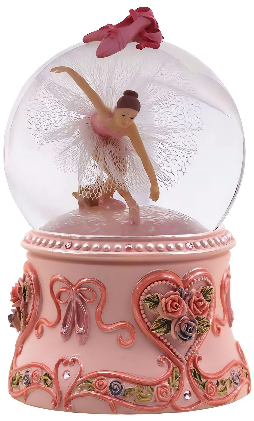 Singeek Crystal Ball Music Box Ballerina, Handpainted Dancing Ballerina Snow Globe Ballet Recital Gifts for Girls, Daughter, Granddaughter (Classic Swan Lake Tune)