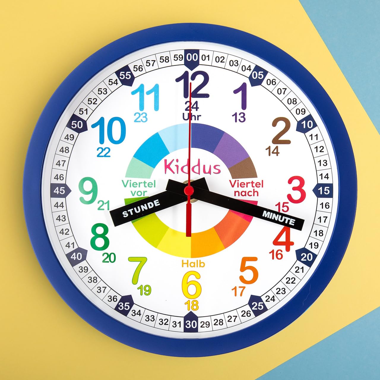 DECHOUS – Kit Horloge Pédagogique DIY 5 Pièces – Aiguilles Mobiles – Apprendre L'heure – Dès 3 Ans
