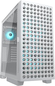 COUGAR Airface ECO RGB Mid-Tower ATX PC Case Thermodynamic Airflow 2X 180mm PWM Front Fans & 120mm PWM Rear Fan Pre-Installed Max. GPU Length 390mm Upgraded Vertical GPU Support White