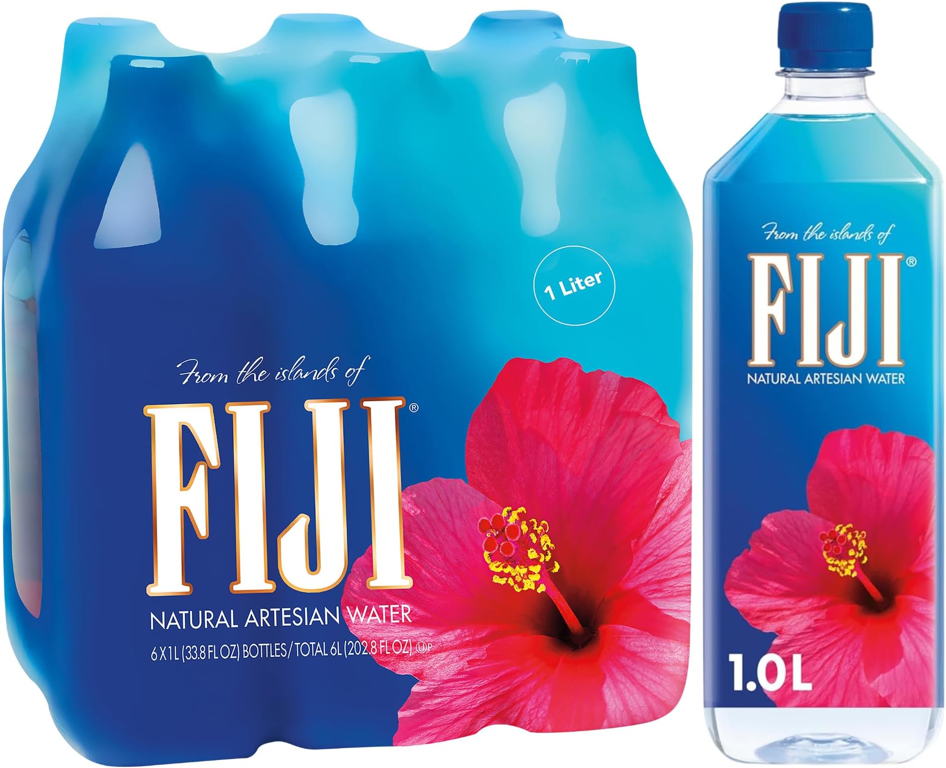 Water, 33.8 Fl Ounce Bottle (Pack of 6)