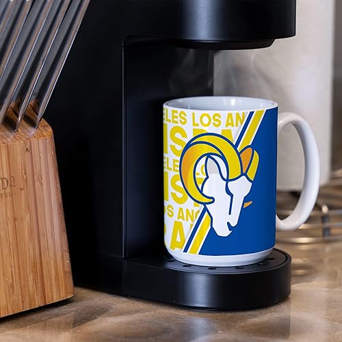 Miniatura 5 de Rico Industries NFL Football - Taza de café de cerámica blanca de 15 onzas para fanáticos de la NFL
