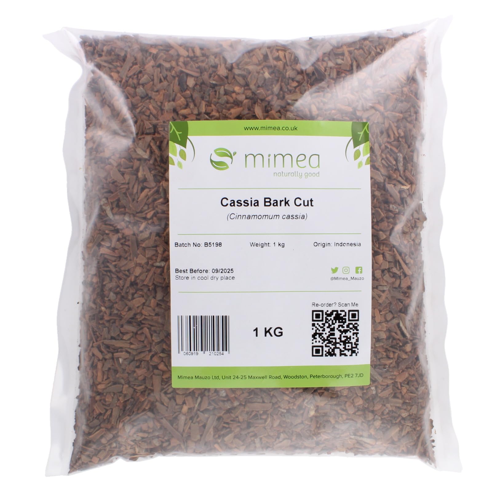 Mimea Cassia Bark Cut | 1kg | Quality Ingredients | Cooking & Distilling | Aromatic Spice | Known as Chinese Cinnamon