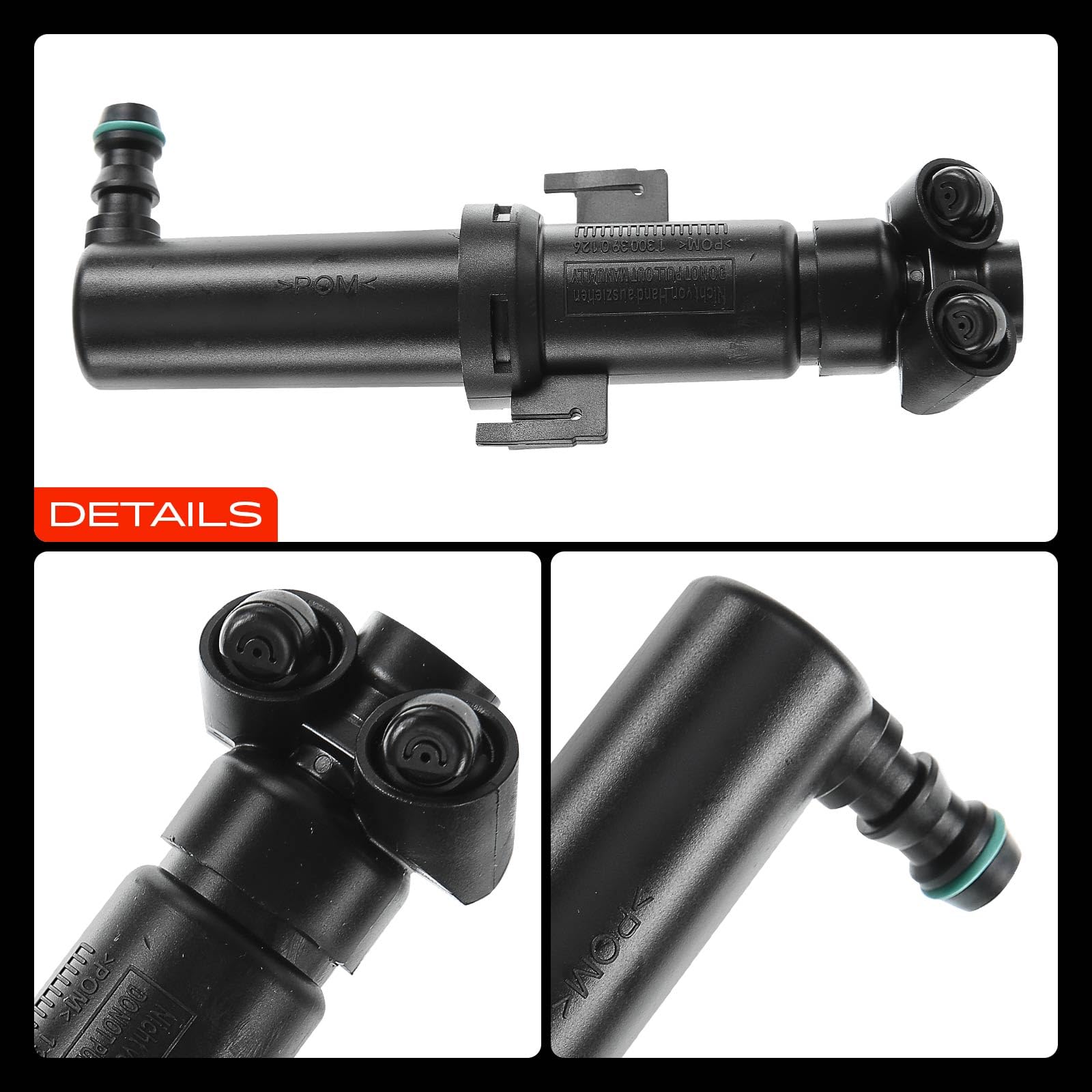 Frankberg Limpieza de faros Boquillas de lavado Compatible con A3 8P1 A3 Sportback 8PA A3 Cabrio 8P7 Replace# 8P0955101B