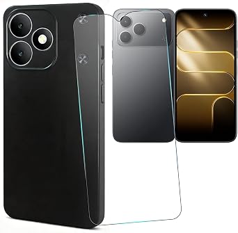Cover for Tecno Spark 50 4G Phone Case,Anti Fingerprint TPU | with Tempered Glass Screen Protector,1 Pack , 6.78 inches,No bubbles,Ultra Clear, 9H Scratch Resistant, Anti-Fingerprint