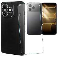 Cover for Tecno Spark 50 4G Phone Case,Anti Fingerprint TPU Soft Shell,for Tecno Spark 50 4G Tempered Glass Screen Protector [1 Pack] [6.78 inches]