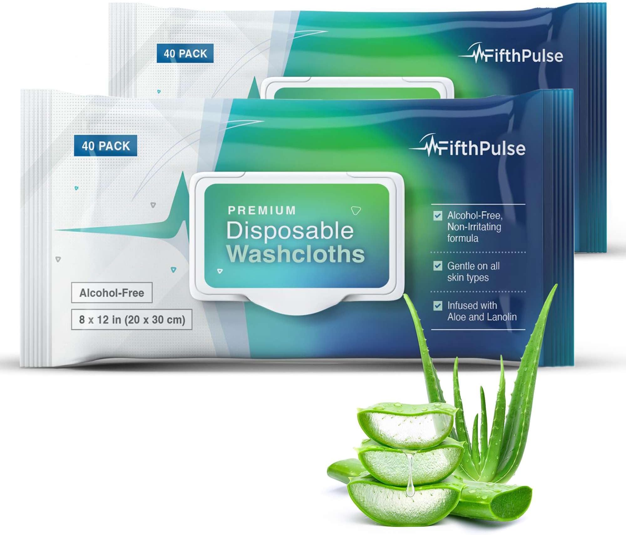 Disposable Body Wipes For Adults (2 x 40 Packs