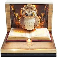 Wise Owl 3D Timepiece Calendar 2026 with LED Light - Paper Carving Art Desk Memo Pad, Tear-Away Planner & Notepad for Office Decor (StarKraval)