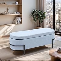 Vista 68 de Babion Banco otomano de almacenamiento con brazos, banco de extremo de cama para dormitorio, banco de almacenamiento con botones para entrada, sala
