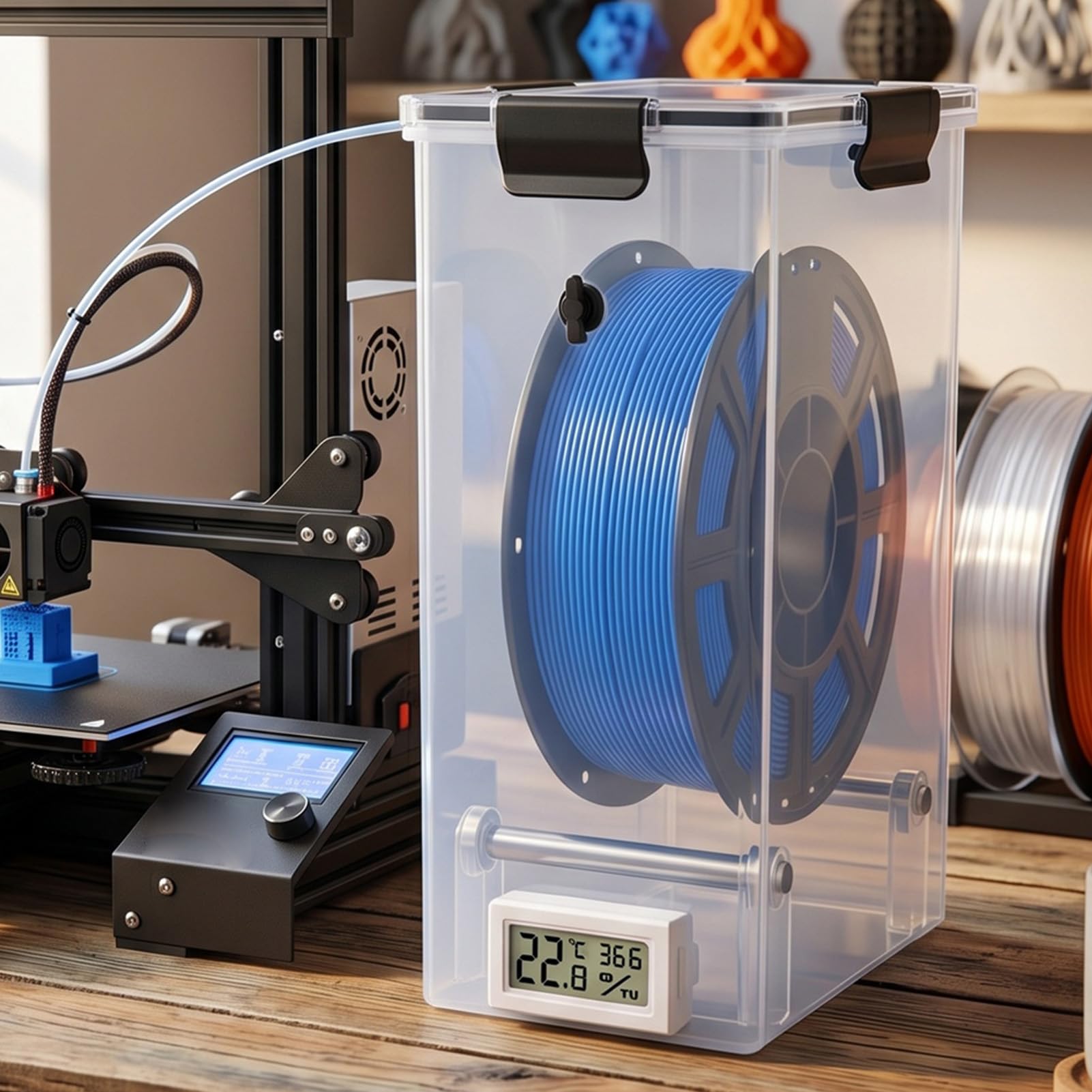 Cryfokt Dust Proof 5.8L 3D Printer Filament Storage Box with Humidity