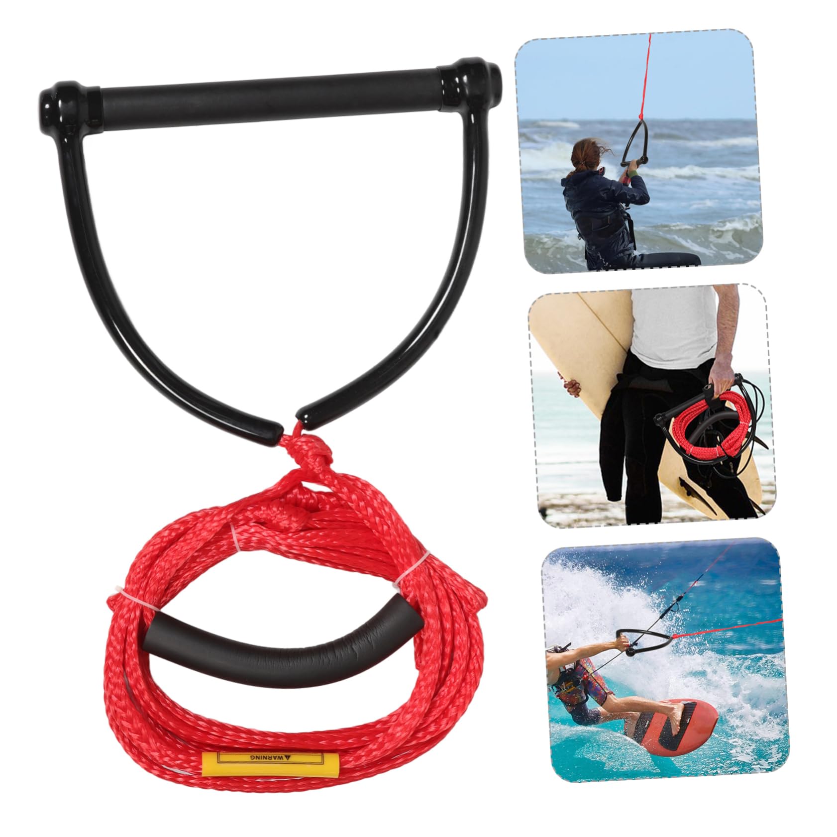 BESPORTBLE Cuerda de Wakeboard y Esquí Acuático Resistente al Desgaste de PP Diseño de Mango Ergonómico, Color Brillante, para Deportes Acuáticos y Remolque en Tabla de Rodillas