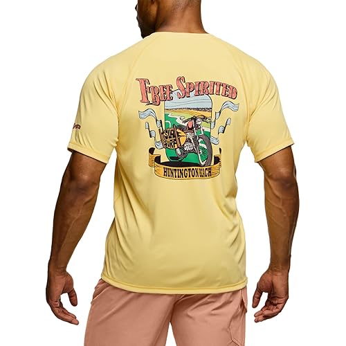 TSLA Men's Rashguard Swim Shirts, UPF 50+ Protection Quick Dry, Stretch Comfort Fit, Flatlock Seams, Outdoor & Water Sports