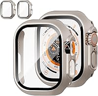 Vista 35 de Paquete de 2 fundas con protector de pantalla de vidrio templado para Apple Watch Series 3/2/1 de 38mm, JZK protector delgado con cobertura