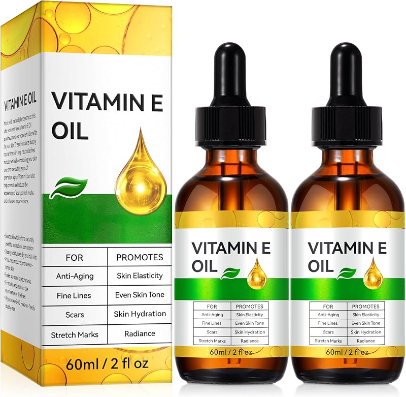 Óleo de Vitamina E Redshine 75.000 IU para Pele e Corpo, 2 Frascos de 120 mL