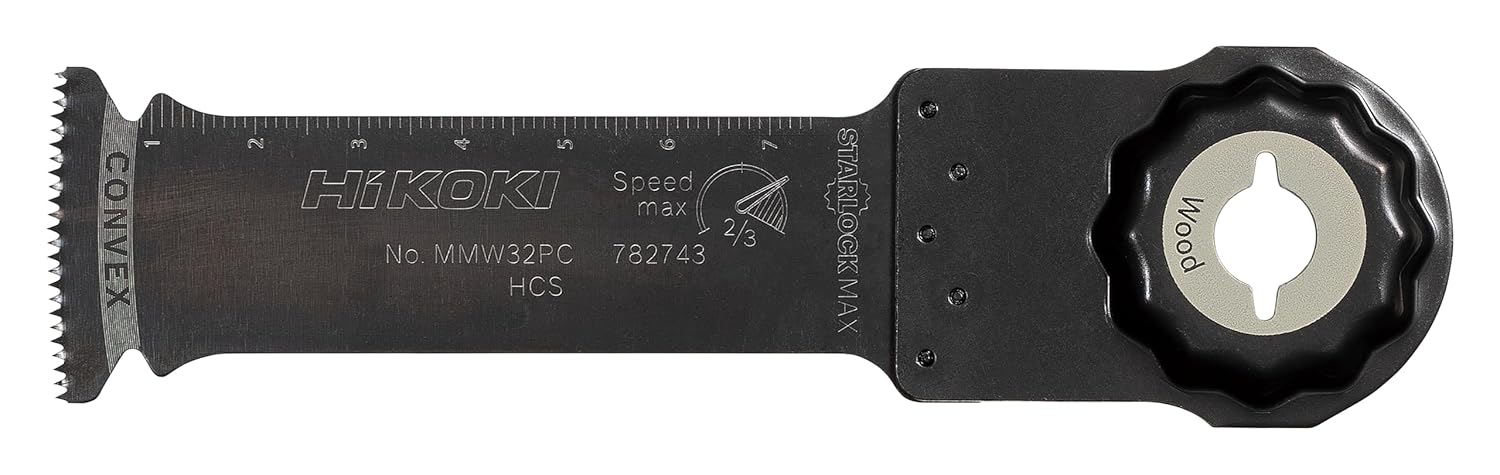 HiKOKI 0078-2743 Multi-Tool Blade MMW32PC Starlock Max Blade Width 2.6 x 1.6 inches (65 mm) x 1.6 inches (40 mm) for Cutting Wood